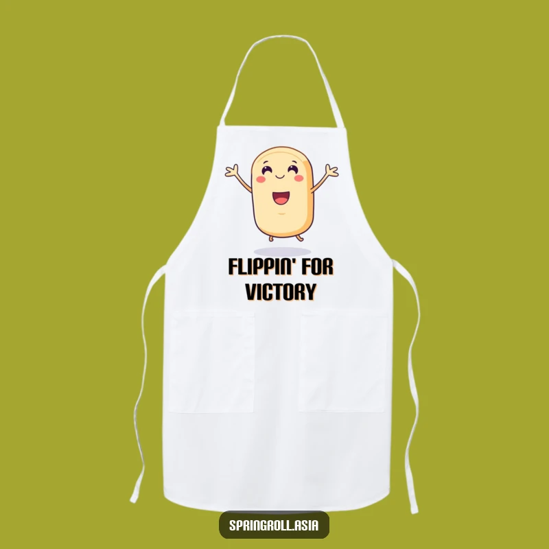 Funny Spring Roll Jump Apron - Joyful Kitchen Wear
