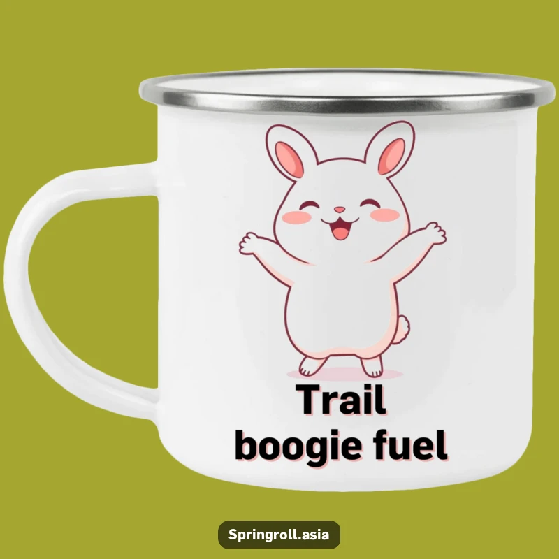 Funny Bao Bun Dance Camping Mug: Durable Cartoon Enamel Cup for Happy Campers