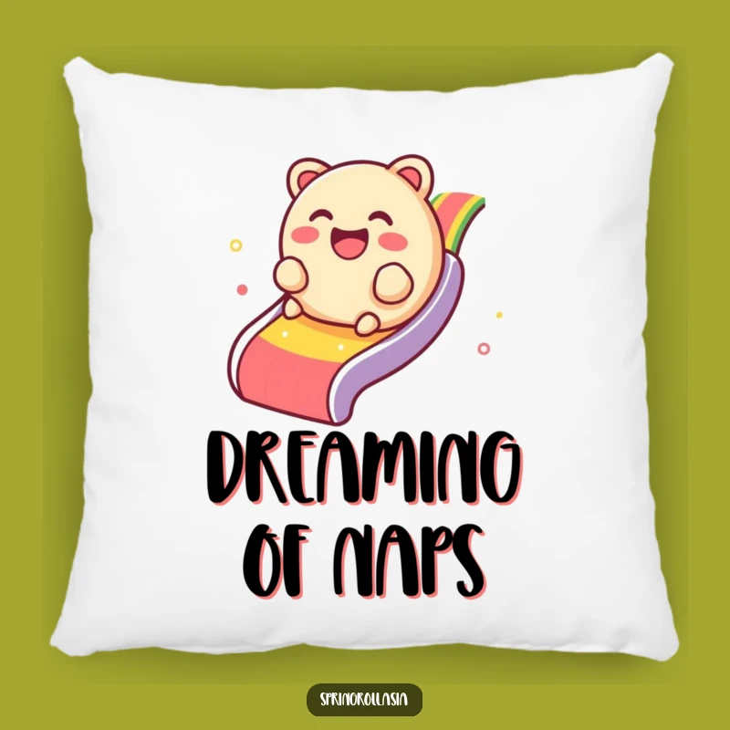 Funny Dim Sum Rainbow Pillow - Cozy Giggly Dumpling Cushion