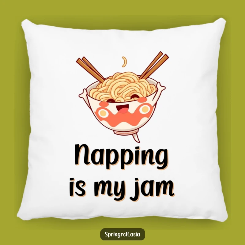 Funny Noodle Dance Pillow - Cozy Ramen Bowl Cushion