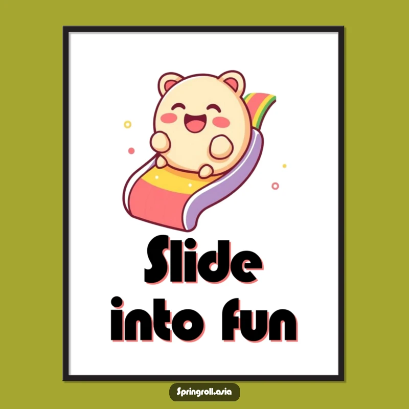 Funny Dim Sum Rainbow Digital Art - Giggly Dumpling Print