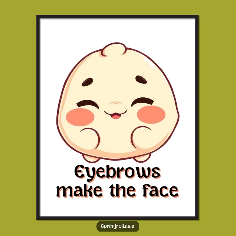 Funny Dumpling Wink Poster - Playful Wall Art Gift