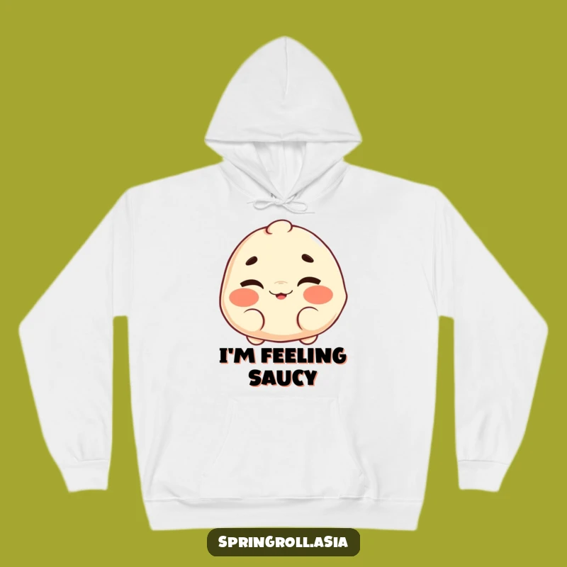 Cozy Funny Dumpling Wink Hoodie - Warm & Playful Comfort