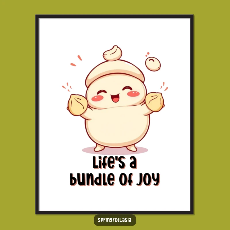 Free Printable Wall Art: Funny Bao Juggler - Quirky Downloadable Decor