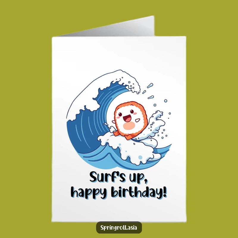 Free Printable Birthday Card: Sushi Surf Surprise - LOL Downloadable Greeting