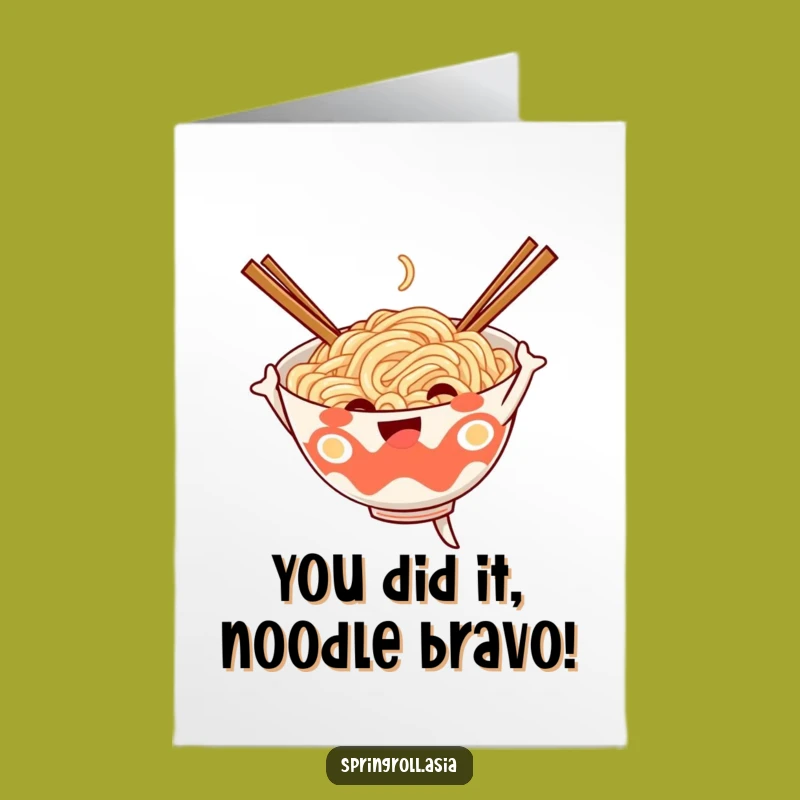 Free Printable Congrats Card: Noodle Bowl's Silly Dance for Your Big Achievement