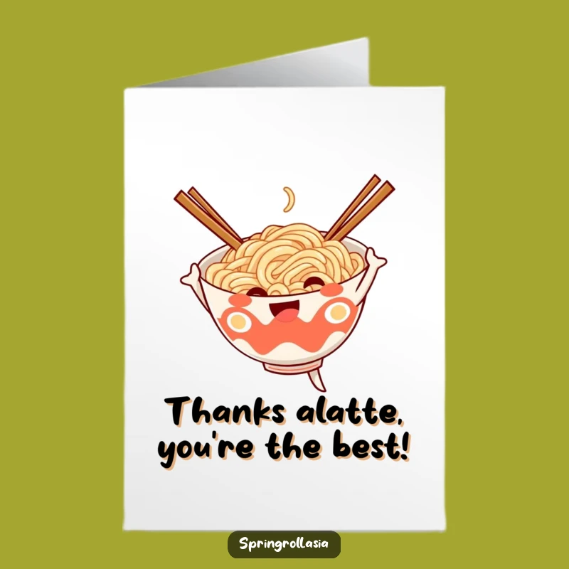 Free Printable Thank You Card: Noodle Bowl's Dance Expresses Gratitude Hilariously
