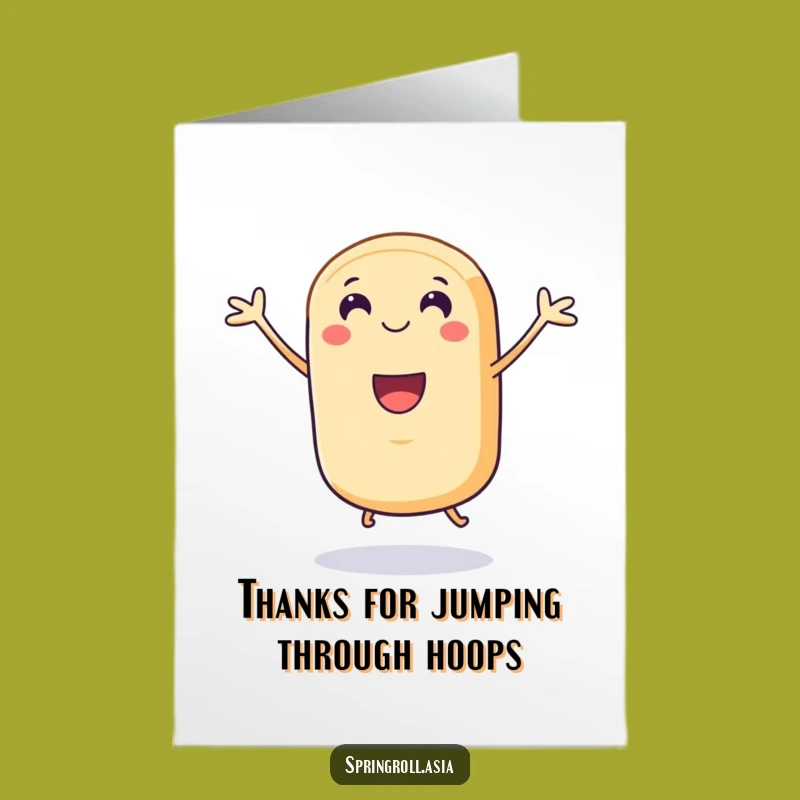 Free Printable Thank You Card: Spring Roll Jump - Fun Downloadable Appreciation