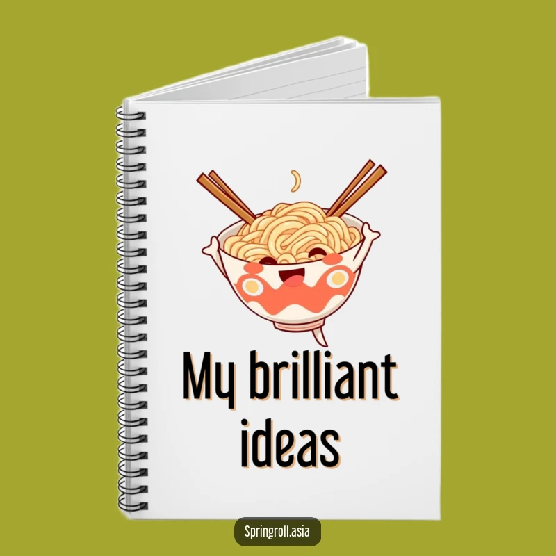 Funny Noodle Dance Notebook - Cheerful Ramen Bowl Journal