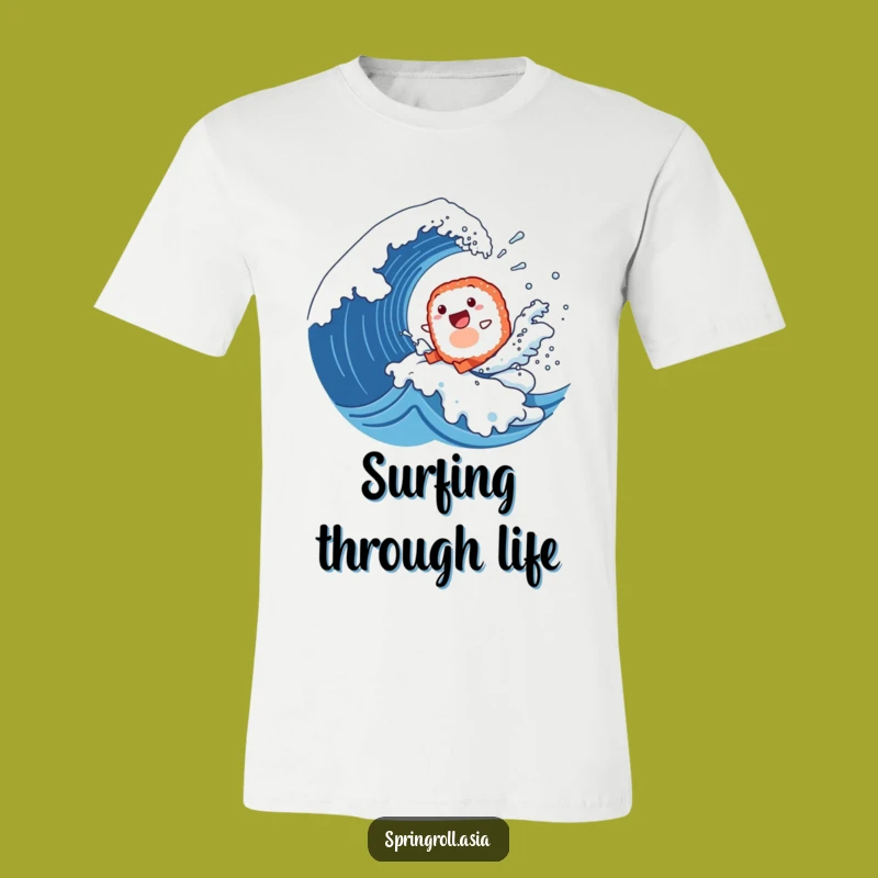 Funny Sushi Surfer T-Shirt: Ride the Waves of Epic Flavor