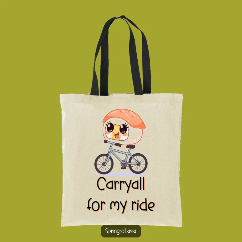 Funny Sushi Bicycle Tote Bag - Carry Your Adventures