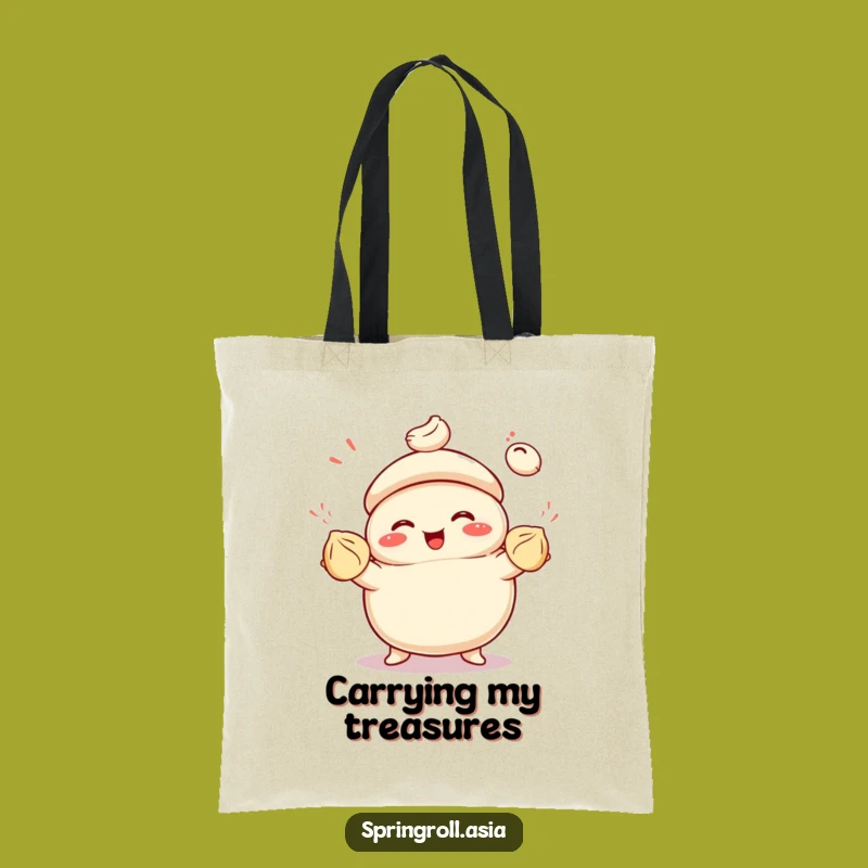 Funny Bao Dumpling Juggler Tote Bag: Carry Your Goods with Joy